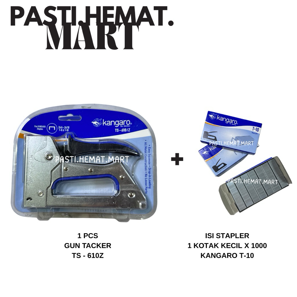 

[HEMAT] Gun Tacker Kangaro Ts 610z | Necis Tembak Bonus Isi Stapler T-10 Kangaro