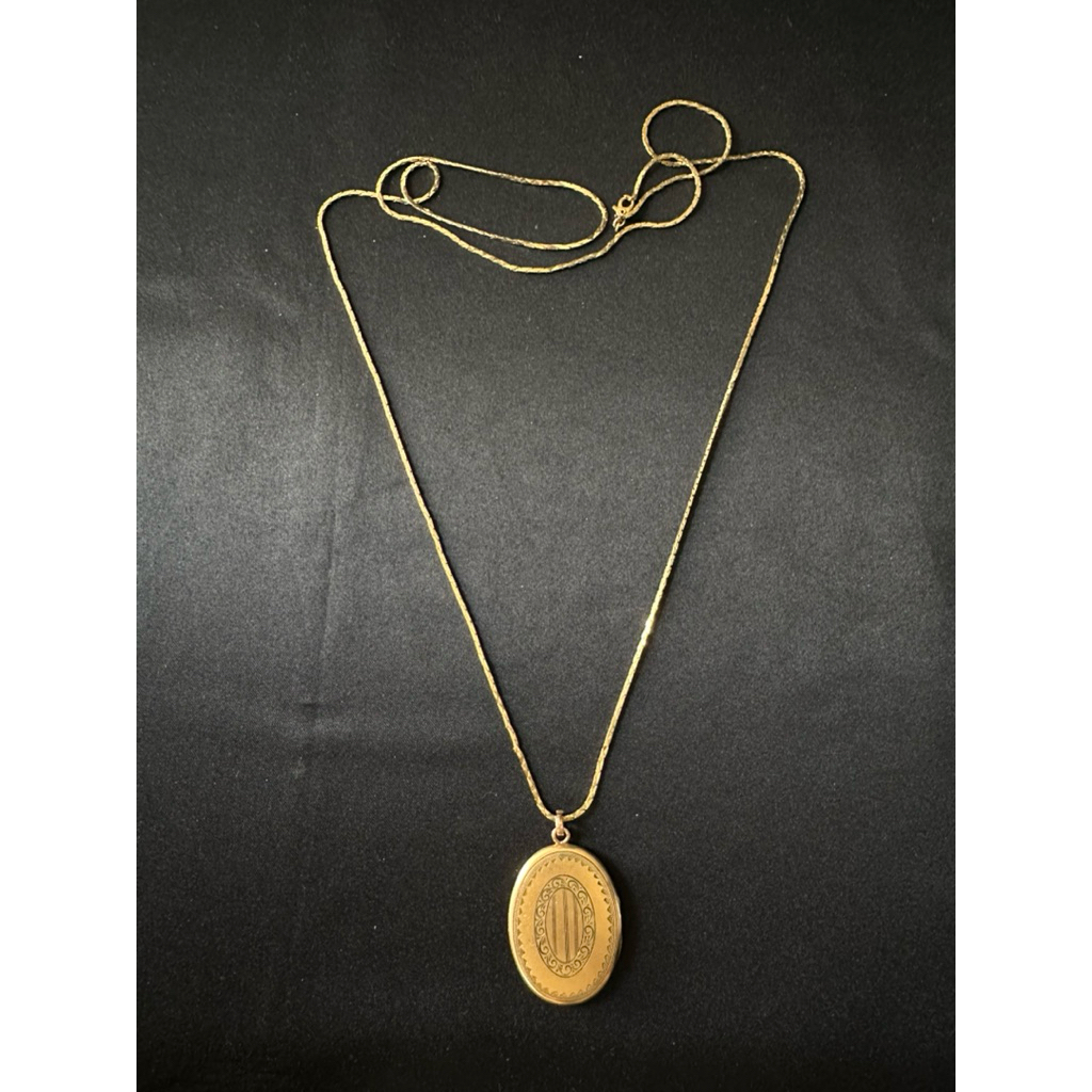 Monet Chain Locket Pendant Necklace