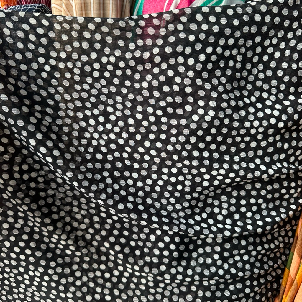 Kain Ceruty Polkadot - kain Ceruty babydoll motif - Ceruty motif polka - kain Ceruty