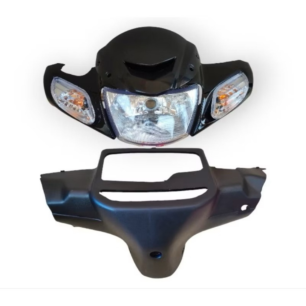 Batok kepala full set depan belakang fiz R / vega R lama warna hitam set visor