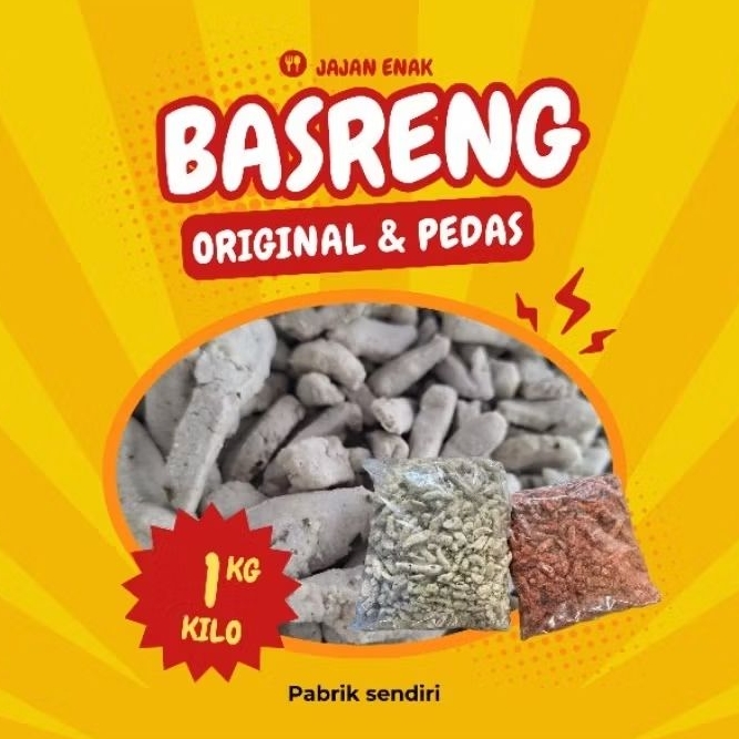 

BASRENG Original Pedas Daun Jeruk Murah Viral 30rb Snack Sultan Bakso Goreng Kualitas Premium Renyah