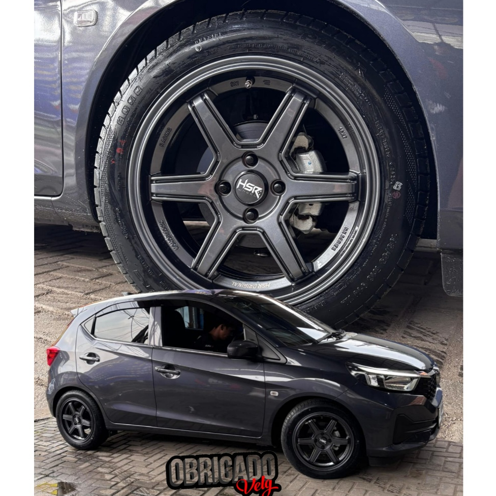 Paketan Velg Dan Ban Mobil Honda Brio R15 HSR MINAS + BAN ACCELERA PHI R 185 55 R15