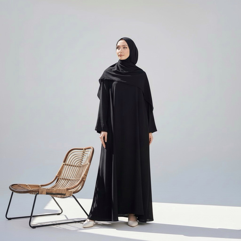 GAMIS YAMINI GAMIS ABAYA HITAM POLOS GAMIS WARNA POLOS DRESS TERBARU