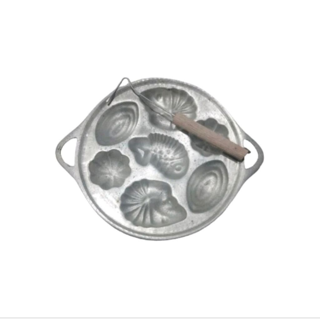 cetakan kue cubit teflon 7 lubang