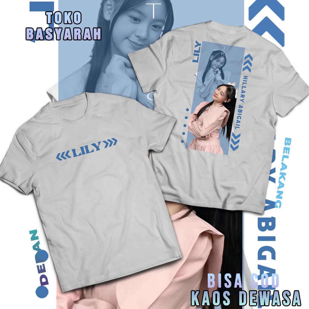 KAOS LILY JKT48 GEN 12 DESIGN TERBARU - T-SHIRT MY OSHI MEMBER JKT48 - BAJU STREETWEAR AESTHETIC JKT