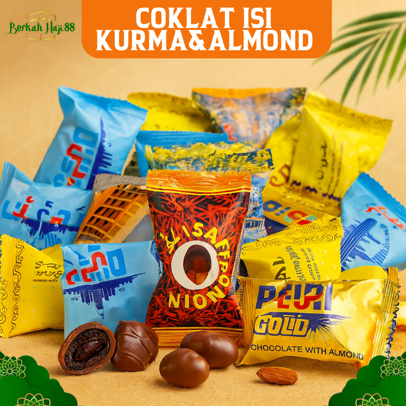 

Coklat Kurma Almond Arab Dubai 1Kg Premium Asli Cokelat Untuk Lebaran dan Oleh Oleh Haji Umroh