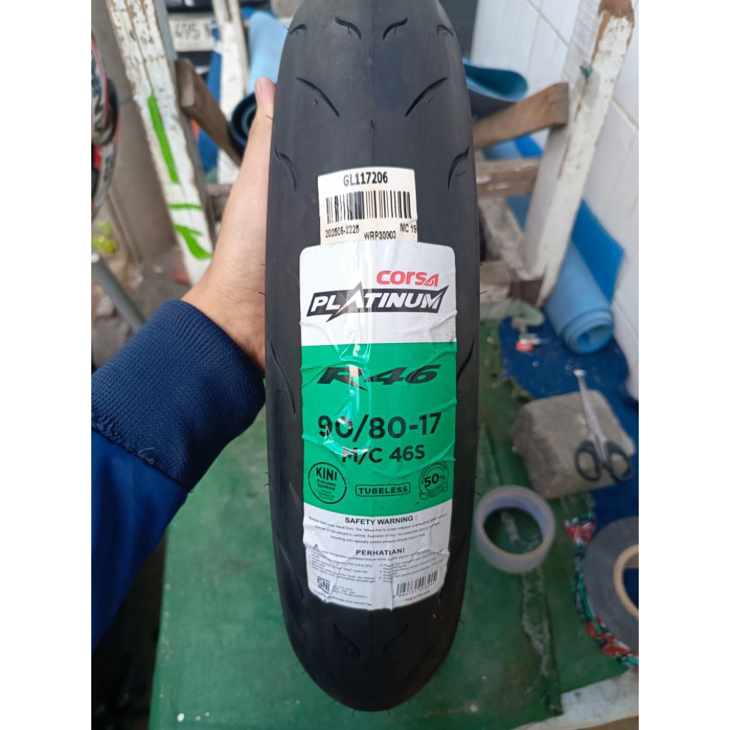 Ban Corsa R46 All Size Ring 17 90/80-17, 120/60-17, 150/60-17, Ban Motor Soft Compond Tubeles Produk