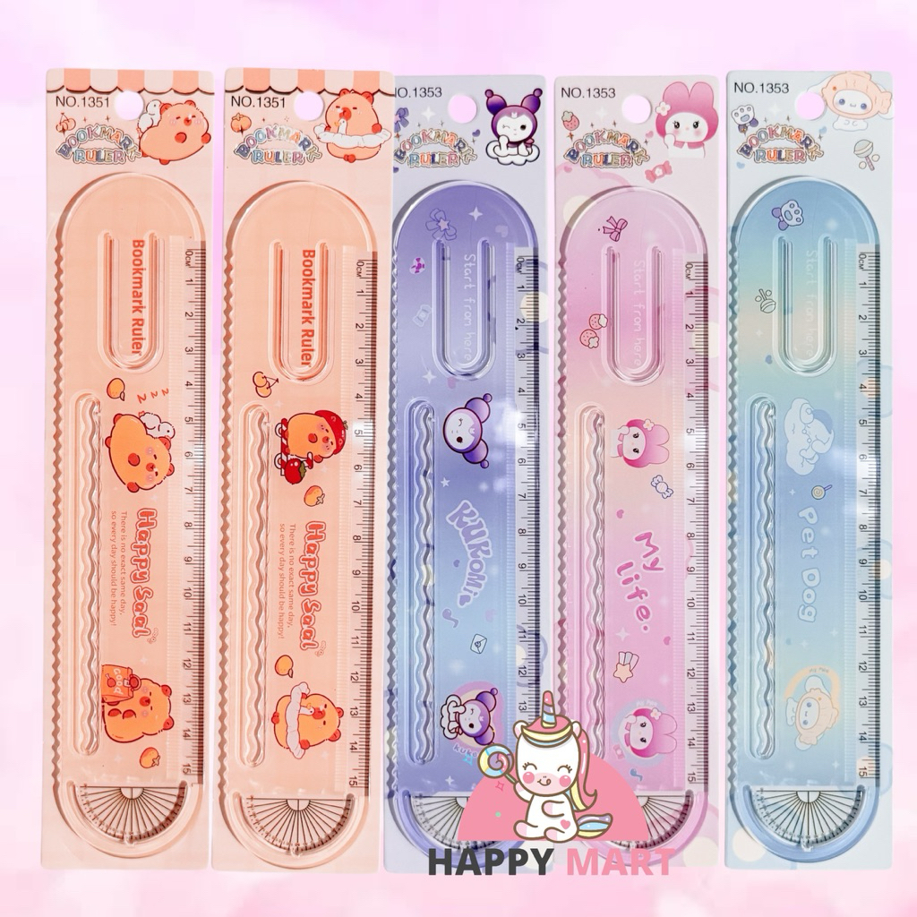 

Penggaris Karakter Multifungsi dengan Busur kuromi / melody / cinnamoroll / capybara