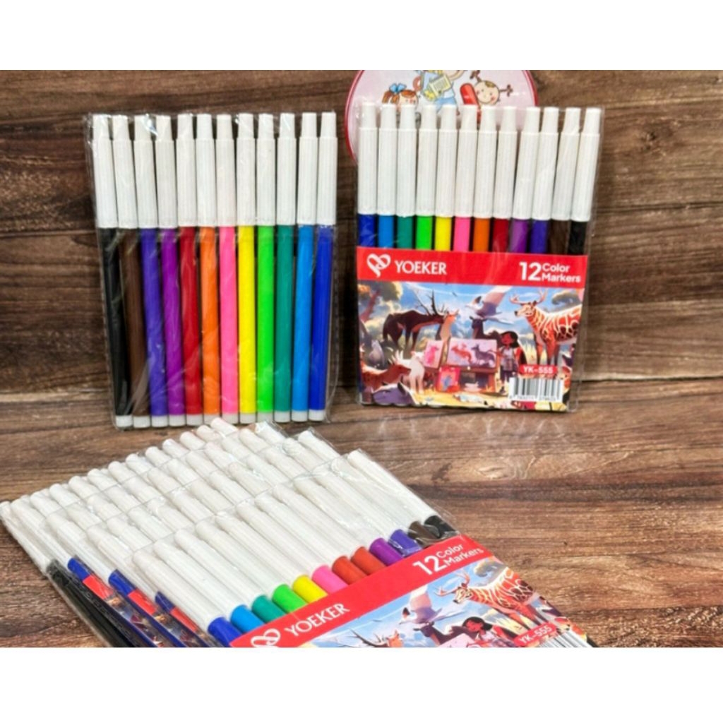 

Gerosir,pensil pewarna 1pck isi 12pcs YOEKER YK_555