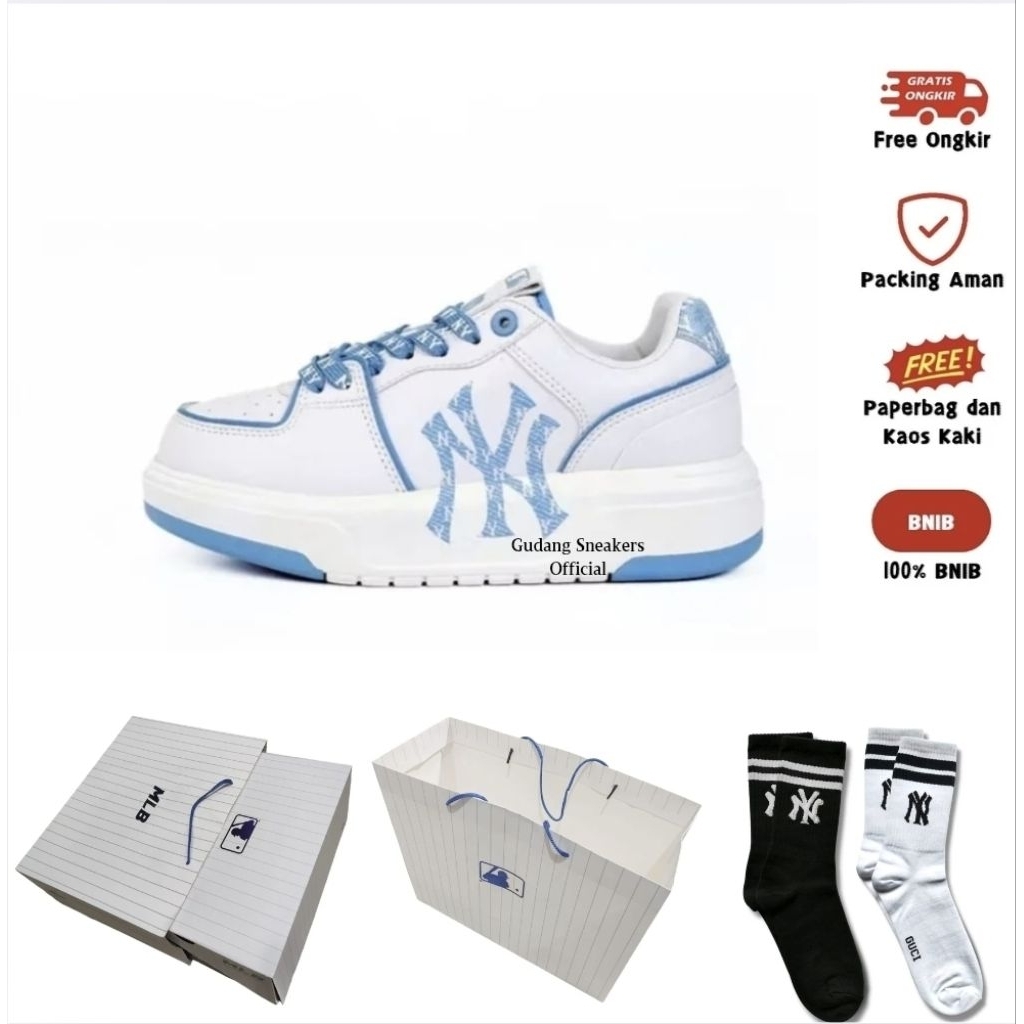 MLB NY Yankees Denim Monogram Blue White Original