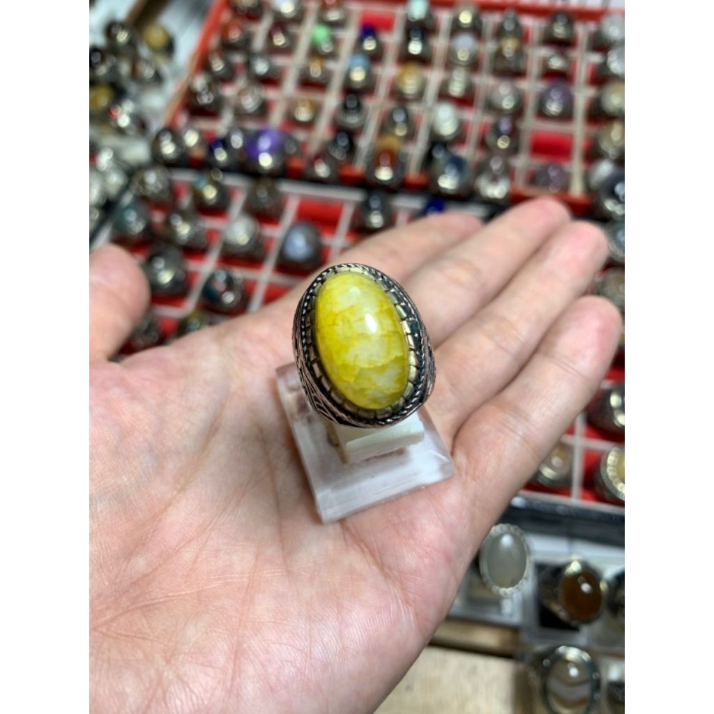 batu cincin natural asli alami pandan sisik naga
