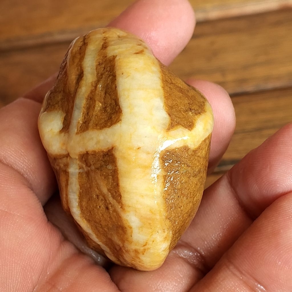 natural batu tapak jalak sakral tali timbul tebel besar