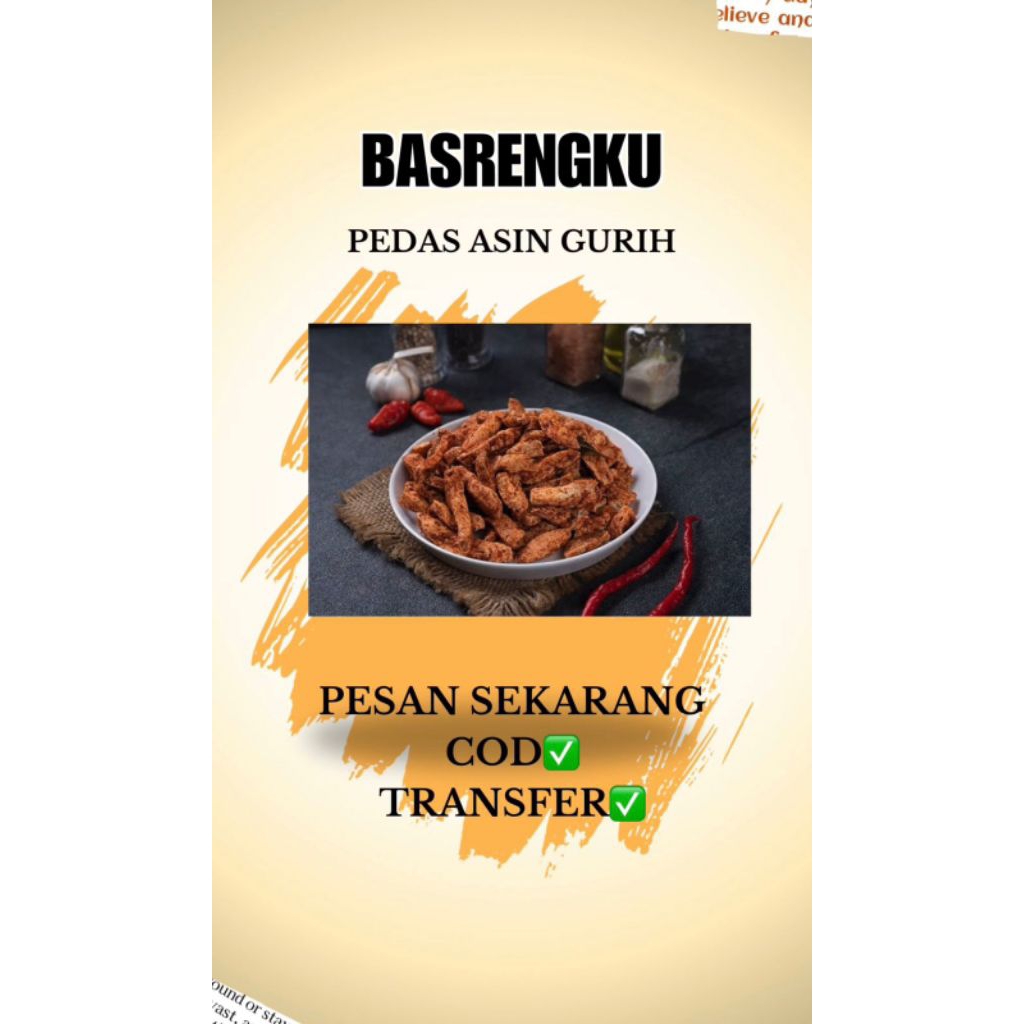 

Basreng ku Viral Pedas Asin berat 100gram