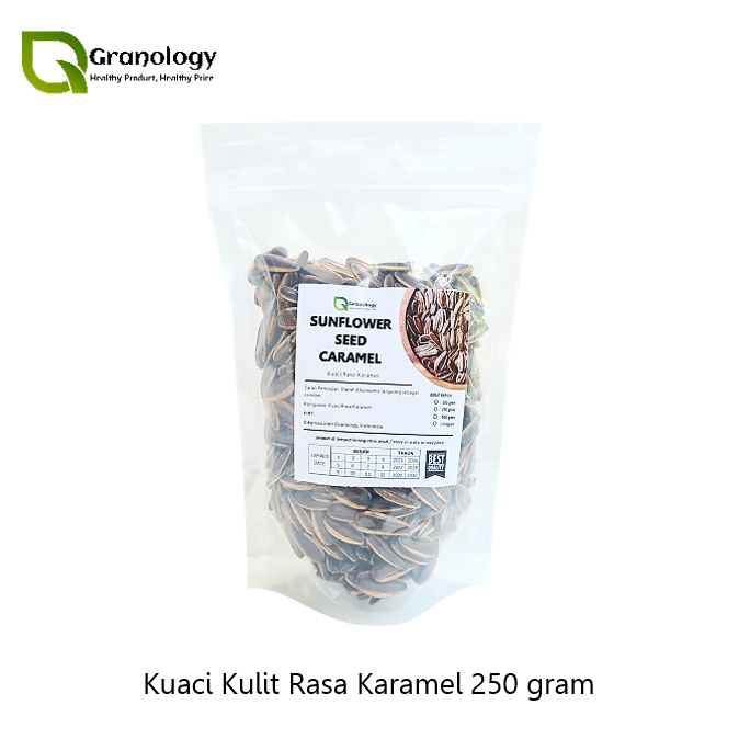 

Kuaci Kulit Rasa Karamel / Roasted Sunflower Seed Caramel Flavour (250 gram) by Granology