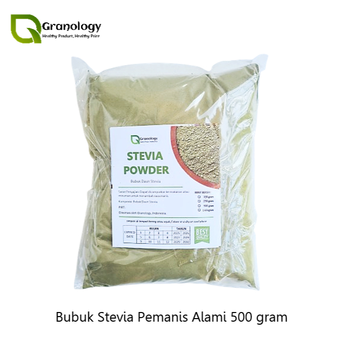 

Daun Stevia Bubuk / Stevia Leaves Powder (500 gram) by Granology