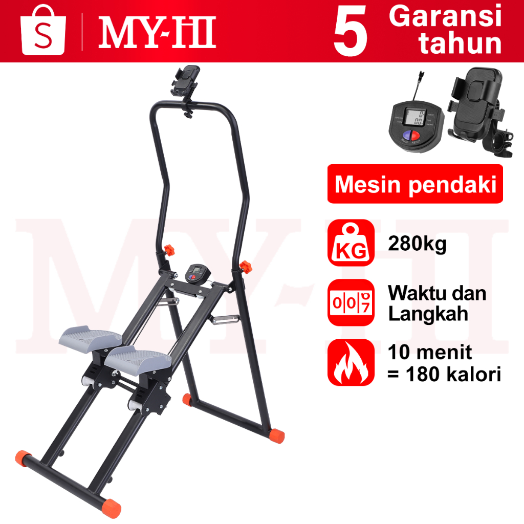 MY-HI Peralatan Tangga Kebugaran Pendakian Multifungsi Mesin Tangga Mesin Panjat di Tempat