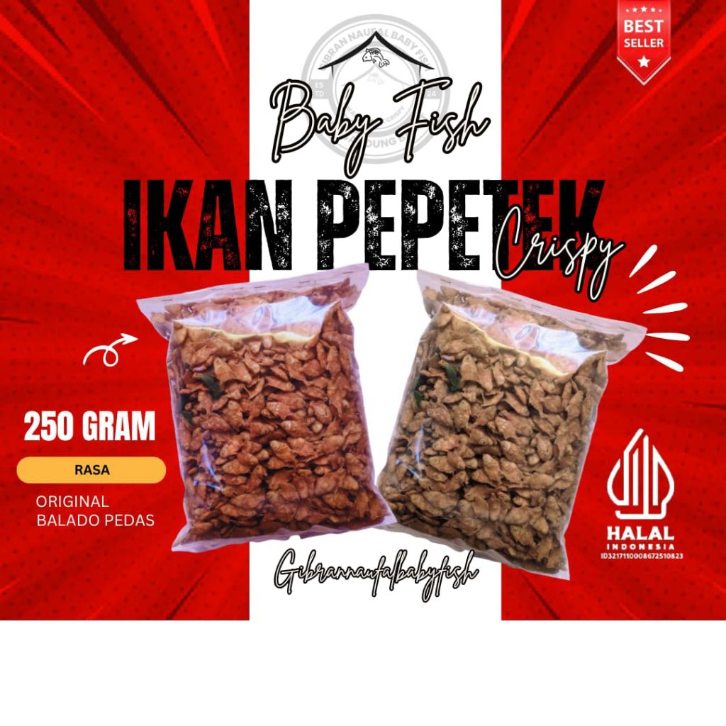

Ikan pepetek crispy baby fish 250 gram cemilan snack food