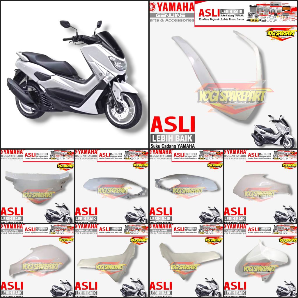 COVER FULL SET BODY HALUS YAMAHA NMAX OLD PUTIH ORIGINAL