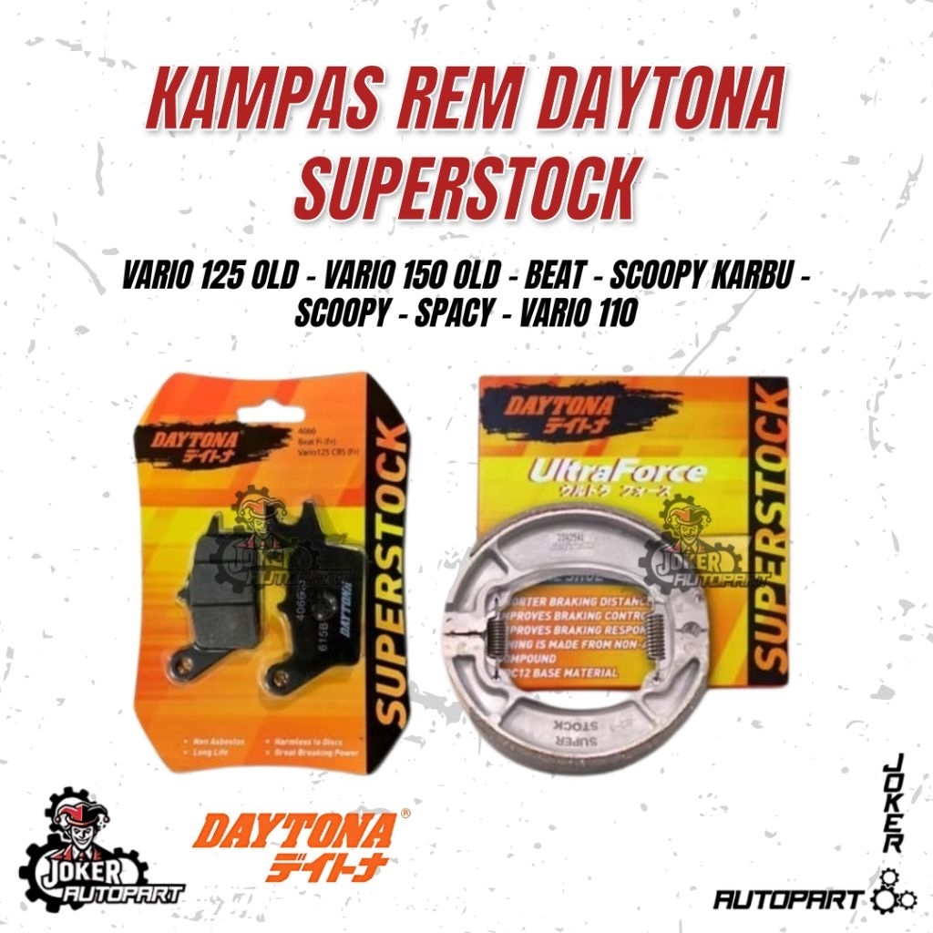 Daytona Kampas Rem Vario 125 CBS Vario 150 Old Bohlam Dispad Kampas Rem Superstock