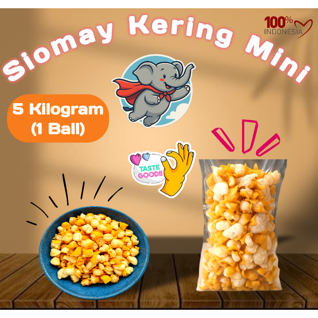 

Siomay Kering Mini Siap Makan, Cocok untuk Campuran Bakso, Cuanki dan Seblak Kemasan 5 Kg (1 Ball)