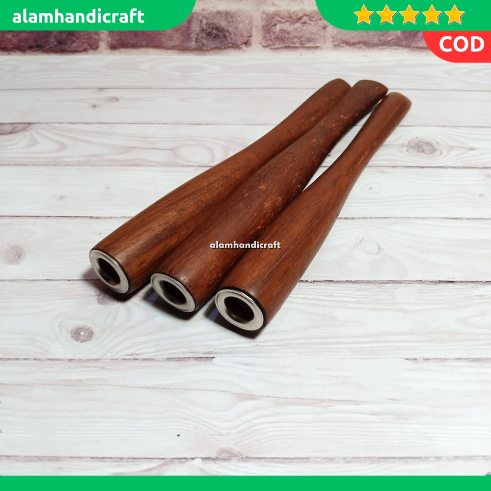 Pipa Cangklong Rokok Kayu Secang Merah Asli