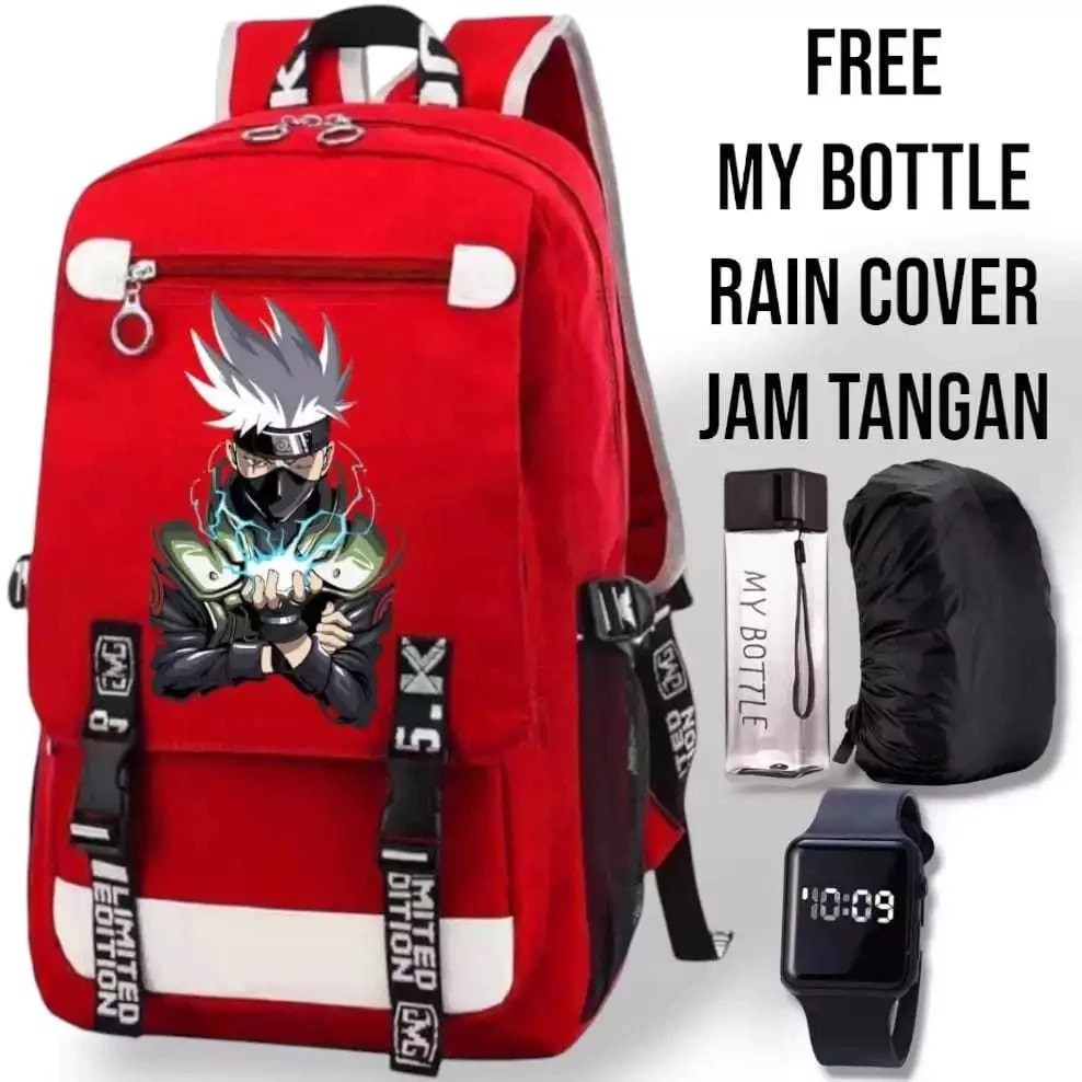 TAS SEKOLAH ANAK KARAKTER NARUTO UZUMAKI KEKINIAN TAS JUJUTSU KASIEN GOJO SATORU ANIME TERBARU VIRAL