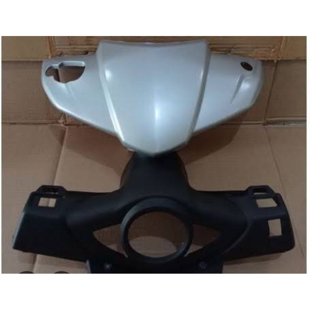 Cover batok depan belakang vario 110 karbu warna silver