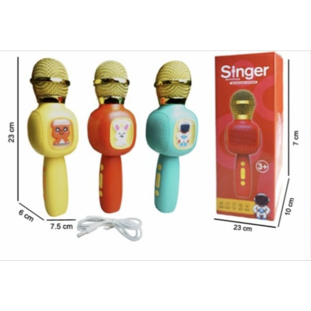 Mainan Anak Singer Microphone Bluetooth FDQ / Mic Karaoke Bluetooth Anak