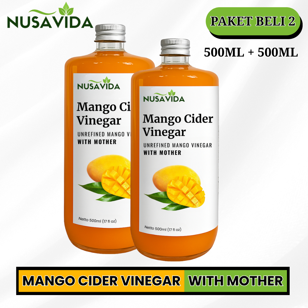 

Nusavida Cuka Mangga With Mother Original 1000 ML (Paket 2 Botol)