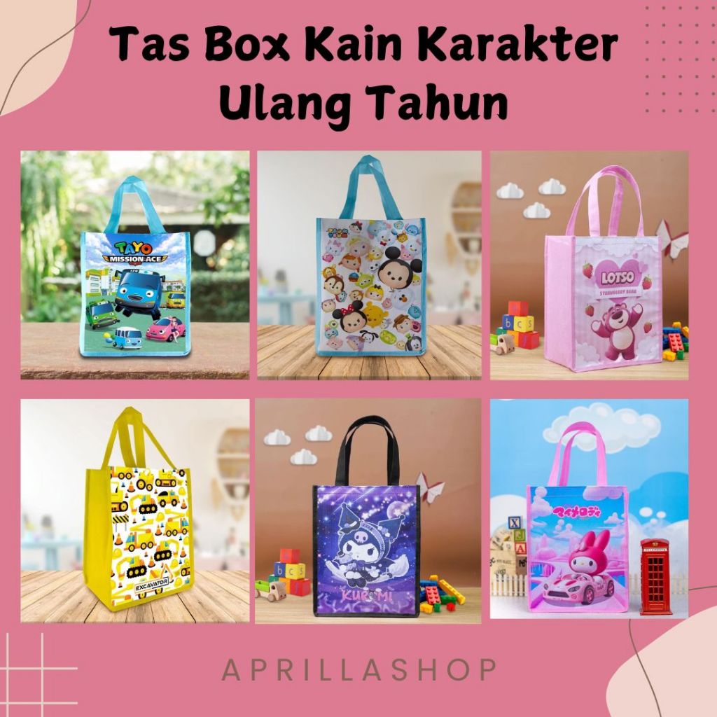 

( isi 12 Tas ) Tas Bingkisan Ulangtahun Karakter / Tas Box Ulangtahun / Tas Ulang Tahun Kuromi Melody / Tas Ulangtahun Viral