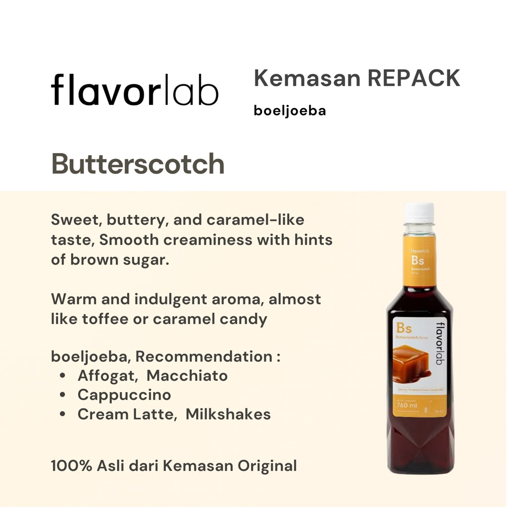 

Flavorlab - Butterscotch Syrup Repack [30, 50, 100] g