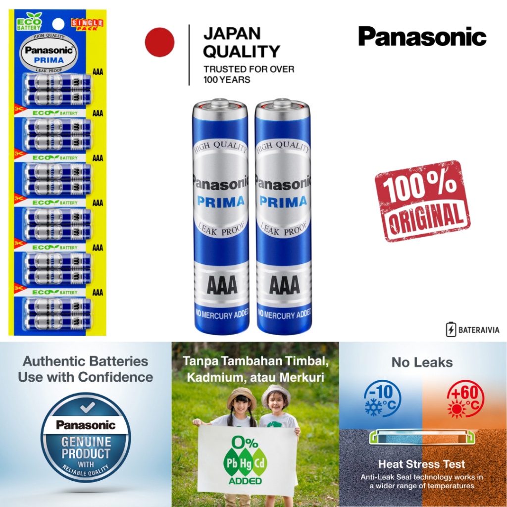 Panasonic Baterai Prima Biru AAA UM4RCD48 Battery