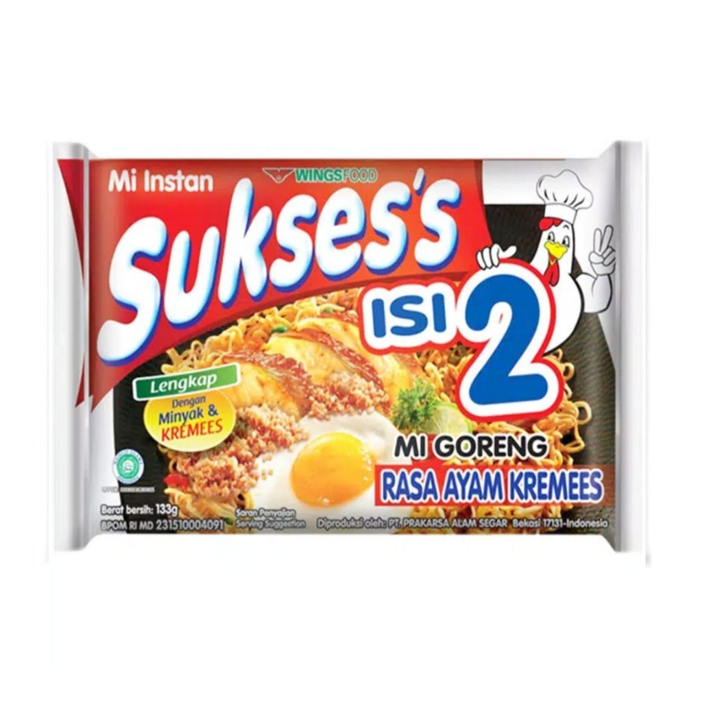

Mie Sukses's Isi 2 Goreng Rasa Ayam Kremes 133gr