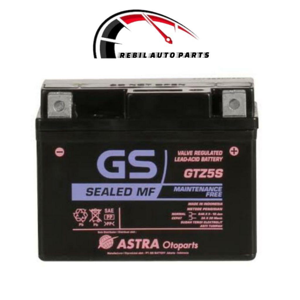 REBIL AUTO PARTS Aki motor matic Honda GS Astra aki motor GS 12v GTZ5S