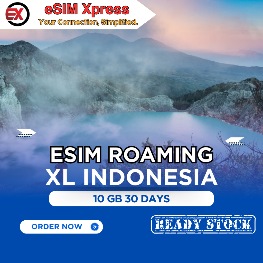 eSIM Roaming XL Indonesia 10 GB Data | 30 Hari | eSIM Roaming
