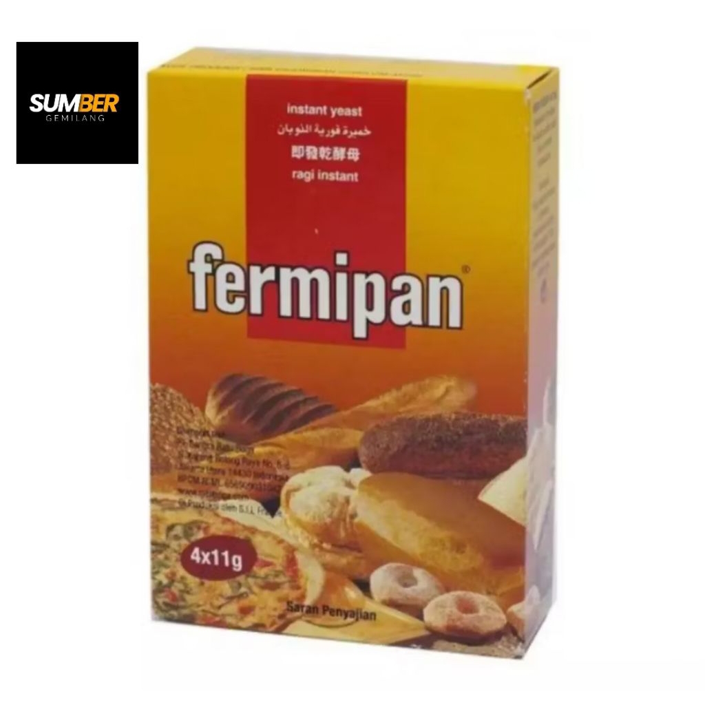 

fermipan 4x11g ragi instan 4x11g 1 box isi 4 sachet