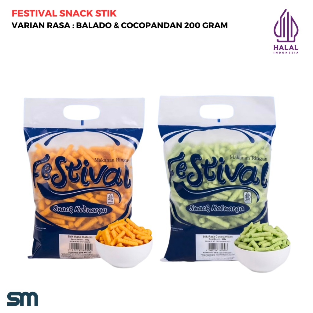 

Festival Snack Stik Rasa Cocopandan Dan Balado 200 Gram