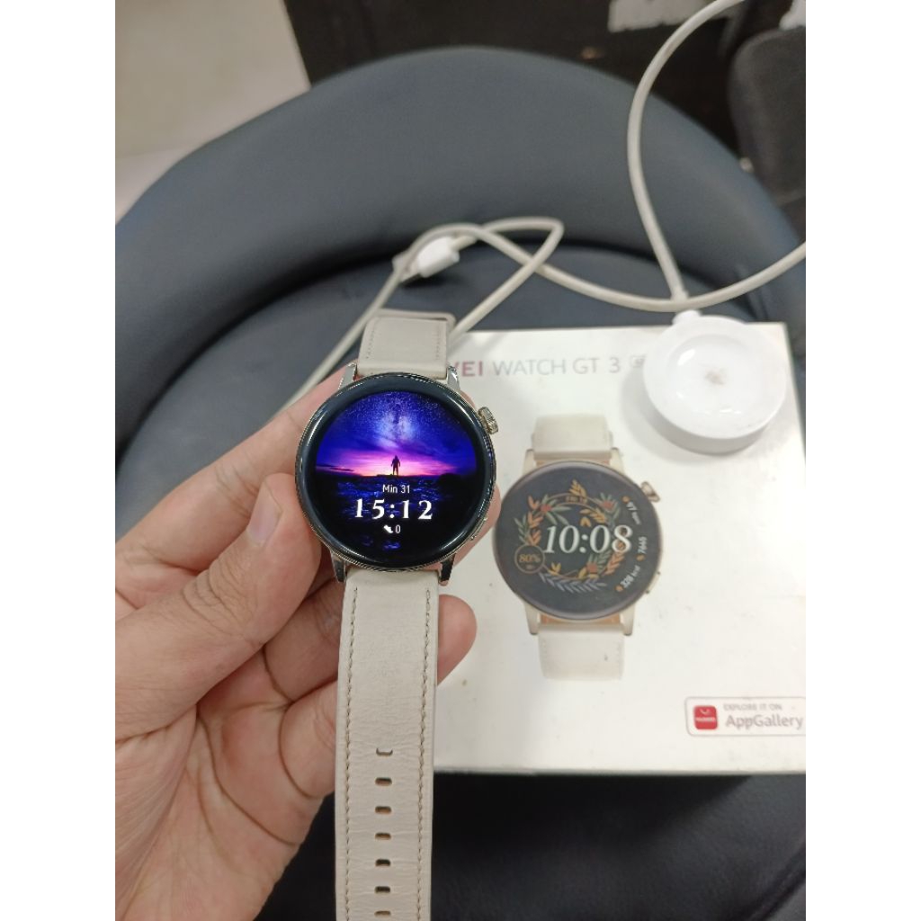 huawei watch gt 3 42mm second siap pakai