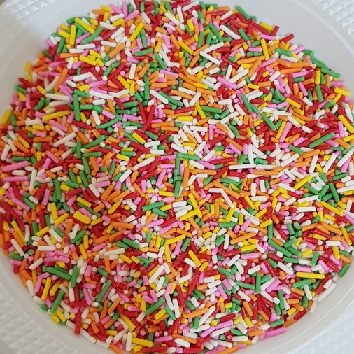 

Meses bulir padat rainbow warna warni promo