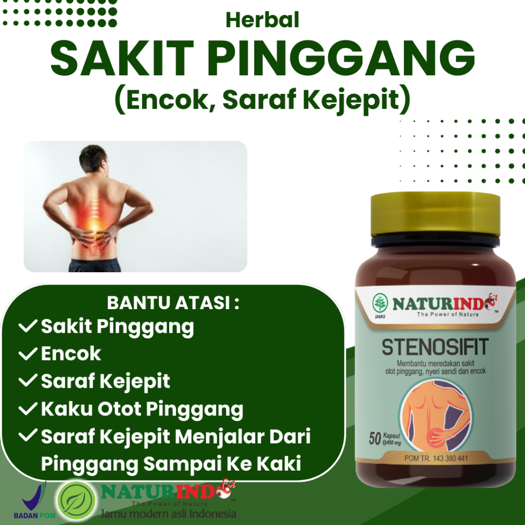 Herbal Sakit Pinggang Saraf Kejepit Sakit Bokong Menjalar Sampai Kaki Kaku Otot Pinggang Encok