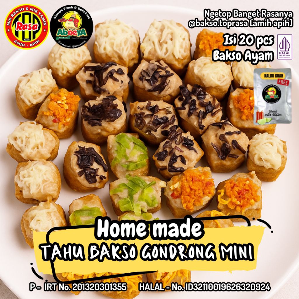 

Frozen Food | Tahu Bakso MINI KECIL Topping Mix Isi 20pcs Tahu Bakso Gondrong Free Bumbu Kuah Kaldu
