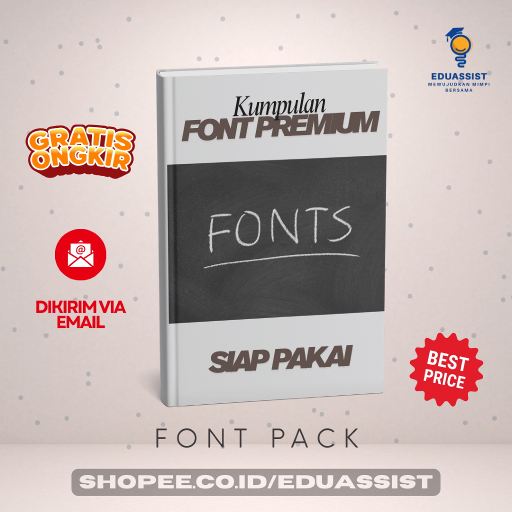 Ribuan Font Pack Premium, Koleksi Font Desain Grafis Siap Pakai