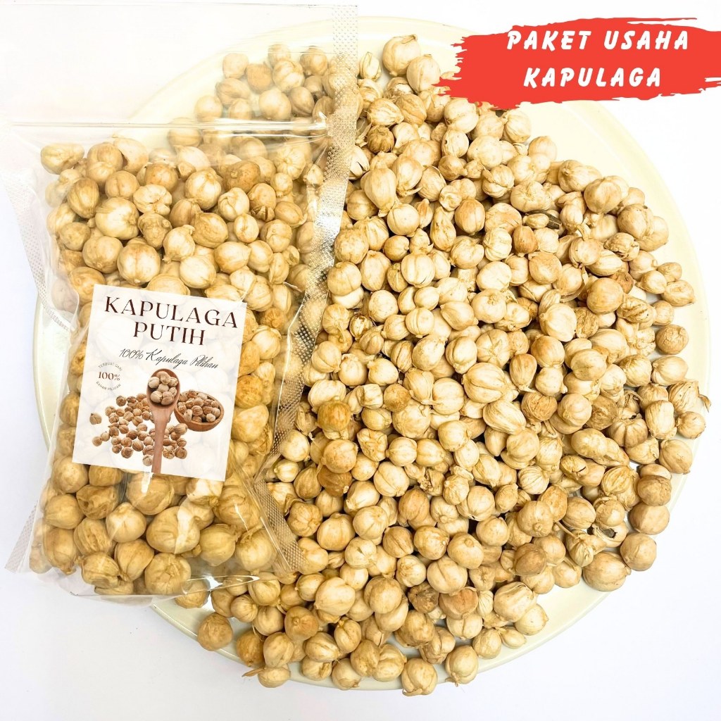 

Kapulaga Putih Kering Bersih / White Cardamon Kapulaga Jawa lokal 30 Gram Paket Usaha