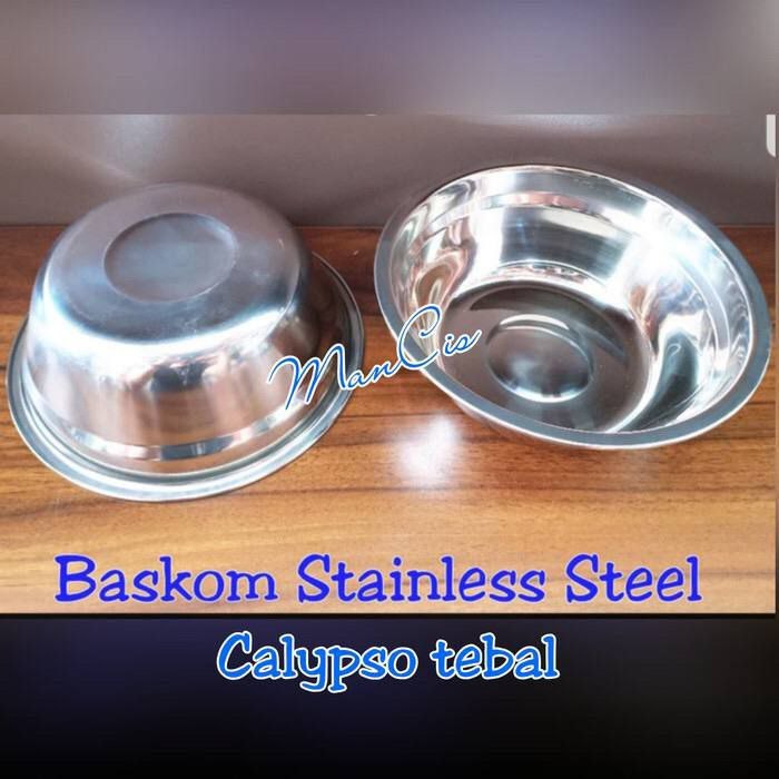 Baskom Waskom Mangkok Kobokan Stainless Steel Tebal 18-20cm 555