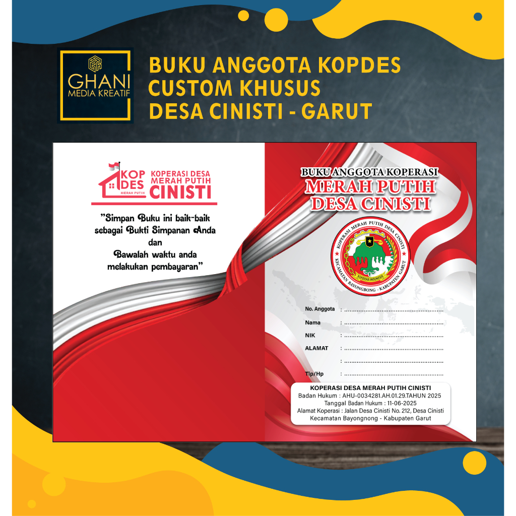 

Buku KOPERASI MERAH PUTIH 2025 Custom - KHUSUS DESA CINISTI GARUT