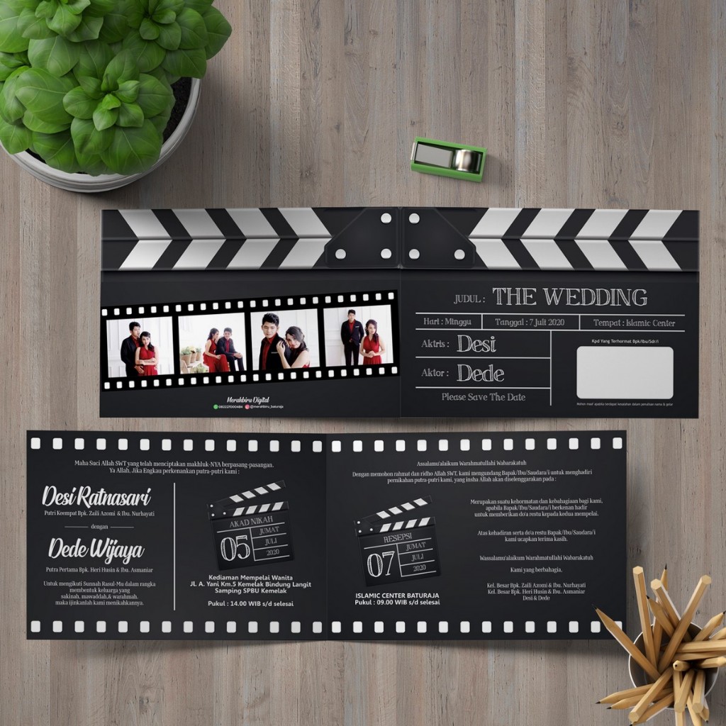 CETAK UNDANGAN PERNIKAHAN FOTO - UNDANGAN PERNIKAHAN CUSTOM ELEGAN - UNDANGAN KHITANAN