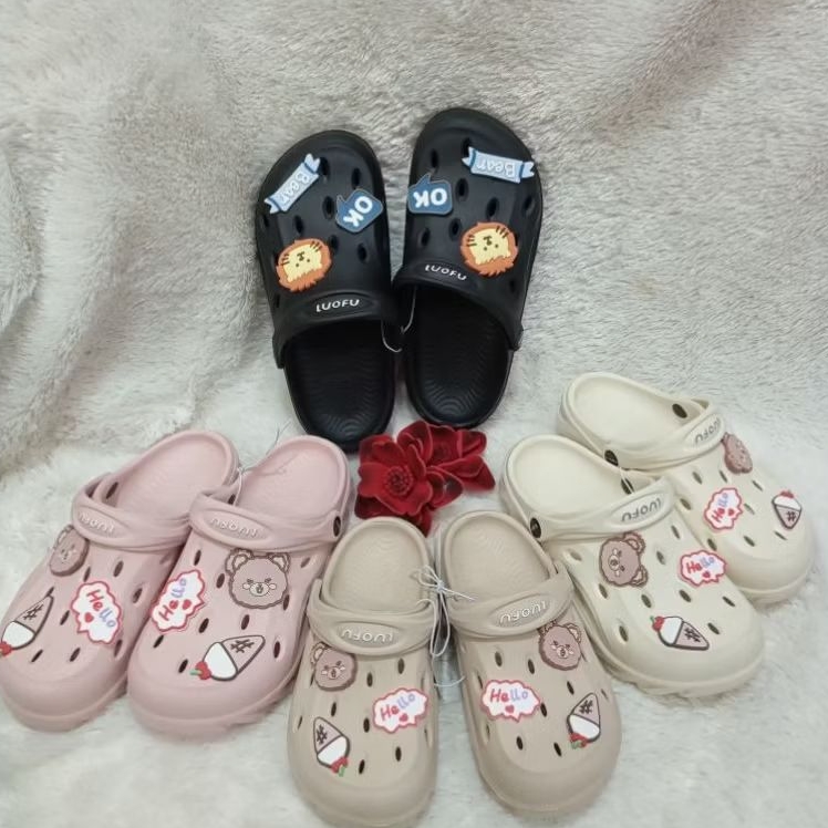 SANDAL LUOFU MODEL BAIM UNTUK ANAK CEWEK DENGAN DESAIN LUCU