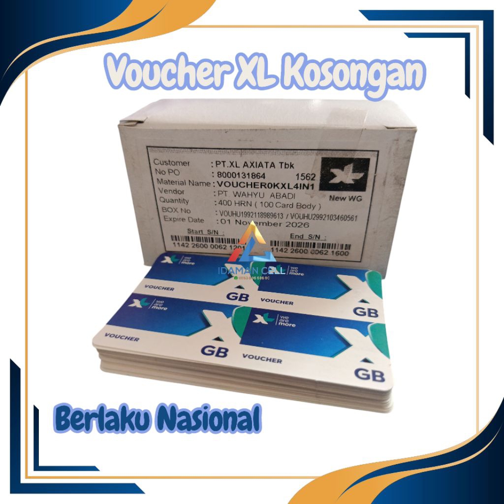VOUCHER XL KOSONGAN/VOUCHER XL ZERO