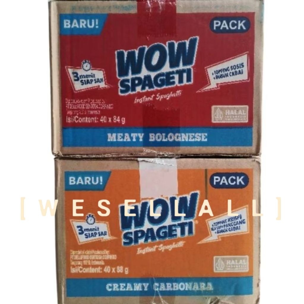 

Wow Spageti Instant Spaghetti PER KARTON Isi 40 Bungkus @ 75-80 gr | 0017MPC