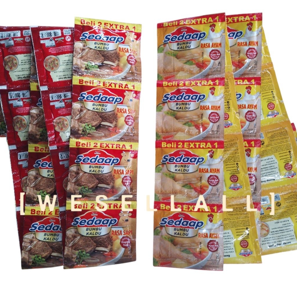 

Sedaap Bumbu Kaldu (Promo Beli 2 Extra 1) PER RENCENG Isi 12 + 6 Sachet @ 9 gr (Total 18 Sachet) | 0019MPA